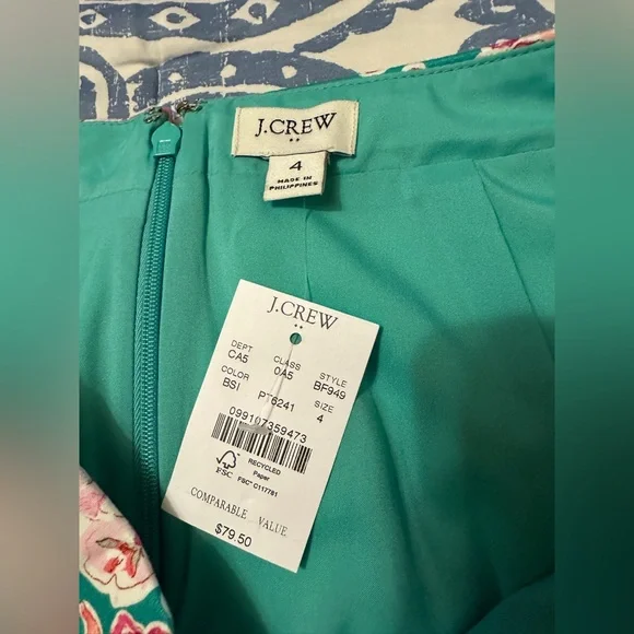 J.Crew Multi-Colored Pencil Skirt - Size 4 - New with Tags! - Picture 3 of 3